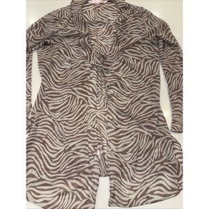 Vtg Victoria Secret Button Blouse Top/lingerie 2000‎ Y2K Robe Swim Cover Up M